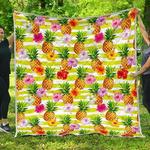 yellow striped pineapple cl17100741mdq quilt blanket d2381026