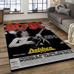 Band AC/DC Music Carpet Rectangle Area Rug For Living Room Bedroom Decor ACDC30