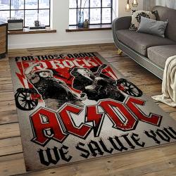 Band AC/DC Music Carpet Rectangle Area Rug For Living Room Bedroom Decor ACDC59