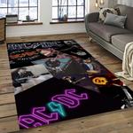 band ac dc music carpet rectangle area rug for living room bedroom decor dark room acdc6