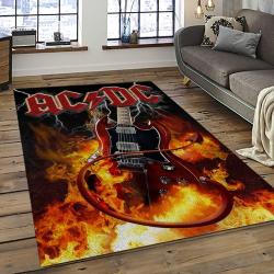 Band AC/DC Music Carpet Rectangle Area Rug For Living Room Bedroom Decor ACDC60