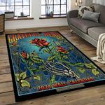 band grateful dead music carpet rectangle area rug for living room bedroom decor dark room grd30