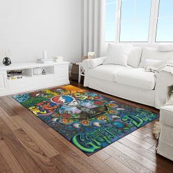 band grateful dead music carpet rectangle area rug for living room bedroom decor light room grd12