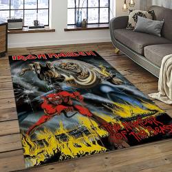Band Iron Maiden Music Carpet Rectangle Area Rug For Living Room Bedroom Decor IM39