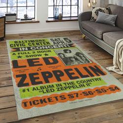 Band Led Zeppelin Music Carpet Rectangle Area Rug For Living Room Bedroom Decor LZ11