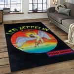 band led zeppelin music carpet rectangle area rug for living room bedroom decor dark room lz21