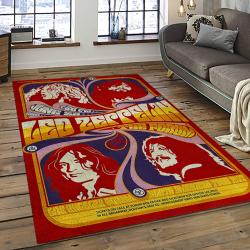Band Led Zeppelin Music Carpet Rectangle Area Rug For Living Room Bedroom Decor LZ24