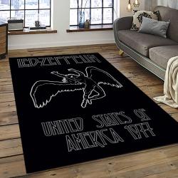 Band Led Zeppelin Music Carpet Rectangle Area Rug For Living Room Bedroom Decor LZ41