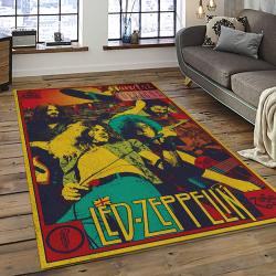 Band Led Zeppelin Music Carpet Rectangle Area Rug For Living Room Bedroom Decor LZ46