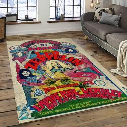 Band Led Zeppelin Music Carpet Rectangle Area Rug For Living Room Bedroom Decor LZ50