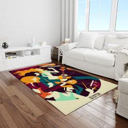 band led zeppelin music carpet rectangle area rug for living room bedroom decor light room lz15