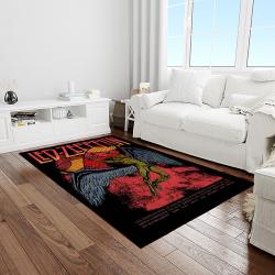 band led zeppelin music carpet rectangle area rug for living room bedroom decor light room lz38