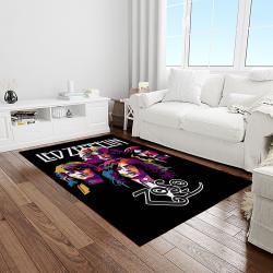 band led zeppelin music carpet rectangle area rug for living room bedroom decor light room lz48