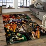 band metallica music carpet rectangle area rug for living room bedroom decor dark room ma22