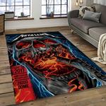 band metallica music carpet rectangle area rug for living room bedroom decor dark room ma48