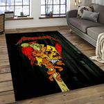 band metallica music carpet rectangle area rug for living room bedroom decor dark room ma67