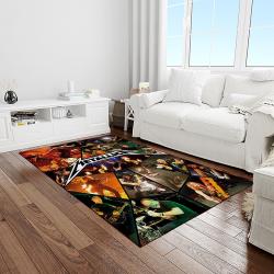 band metallica music carpet rectangle area rug for living room bedroom decor light room ma22