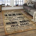 band the rolling stones music carpet rectangle area rug for living room bedroom decor dark room trs20