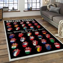 Band The Rolling Stones Music Carpet Rectangle Area Rug For Living Room Bedroom Decor TRS58