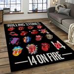 band the rolling stones music carpet rectangle area rug for living room bedroom decor dark room trs60
