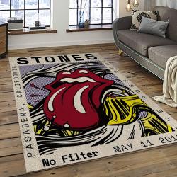 Band The Rolling Stones Music Carpet Rectangle Area Rug For Living Room Bedroom Decor TRS70