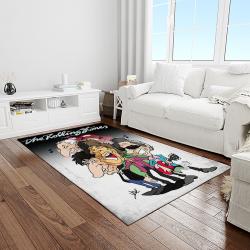 band the rolling stones music carpet rectangle area rug for living room bedroom decor light room trs26