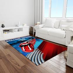 band the rolling stones music carpet rectangle area rug for living room bedroom decor light room trs44