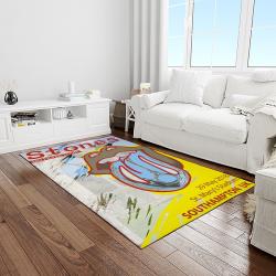 band the rolling stones music carpet rectangle area rug for living room bedroom decor light room trs50