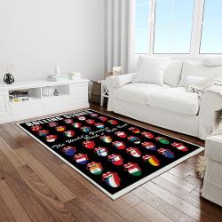 band the rolling stones music carpet rectangle area rug for living room bedroom decor light room trs58
