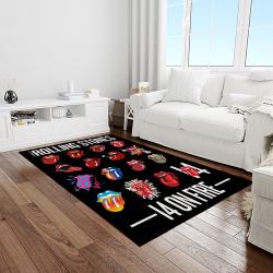 band the rolling stones music carpet rectangle area rug for living room bedroom decor light room trs60