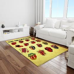 band the rolling stones music carpet rectangle area rug for living room bedroom decor light room trs61