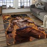 goku characters cartoon movie carpet rectangle area rug for living room bedroom decor dark room gku22