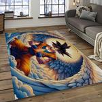 goku characters cartoon movie carpet rectangle area rug for living room bedroom decor dark room gku54
