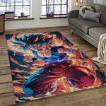 goku characters cartoon movie carpet rectangle area rug for living room bedroom decor dark room gku56