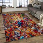 looney tunes characters cartoon movie carpet rectangle area rug for living room bedroom decor dark room lt09