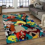 looney tunes characters cartoon movie carpet rectangle area rug for living room bedroom decor dark room lt31