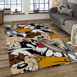Looney Tunes Characters Cartoon Movie Carpet Rectangle Area Rug For Living Room Bedroom Decor LT32
