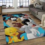 looney tunes characters cartoon movie carpet rectangle area rug for living room bedroom decor dark room lt33