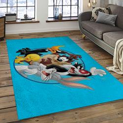 Looney Tunes Characters Cartoon Movie Carpet Rectangle Area Rug For Living Room Bedroom Decor LT54