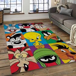 Looney Tunes Characters Cartoon Movie Carpet Rectangle Area Rug For Living Room Bedroom Decor LT56