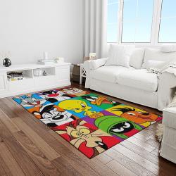 looney tunes characters cartoon movie carpet rectangle area rug for living room bedroom decor light room lt03