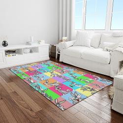 looney tunes characters cartoon movie carpet rectangle area rug for living room bedroom decor light room lt04