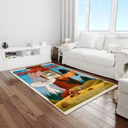 looney tunes characters cartoon movie carpet rectangle area rug for living room bedroom decor light room lt17