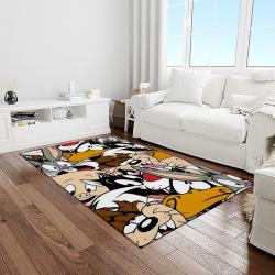 looney tunes characters cartoon movie carpet rectangle area rug for living room bedroom decor light room lt32