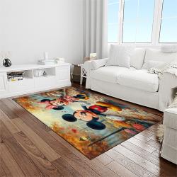 mickey mouse characters cartoon movie carpet rectangle area rug for living room bedroom decor light room mme10