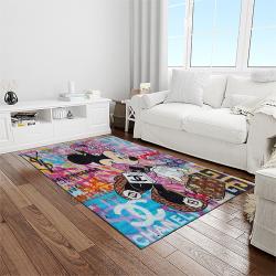 mickey mouse characters cartoon movie carpet rectangle area rug for living room bedroom decor light room mme3