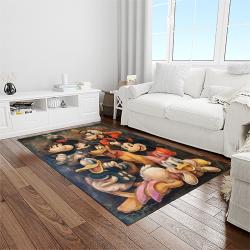 mickey mouse characters cartoon movie carpet rectangle area rug for living room bedroom decor light room mme50
