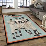 mlb baltimore orioles baseball team logo sport carpet rectangle area rug for living room dark room bor07