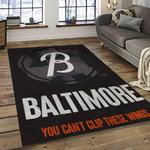 mlb baltimore orioles baseball team logo sport carpet rectangle area rug for living room dark room bor10