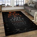 mlb baltimore orioles baseball team logo sport carpet rectangle area rug for living room dark room bor13